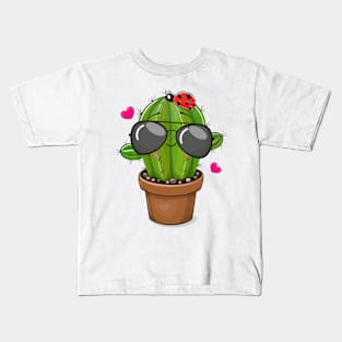 Cool painted cactus with sunglasses Kids T-Shirt